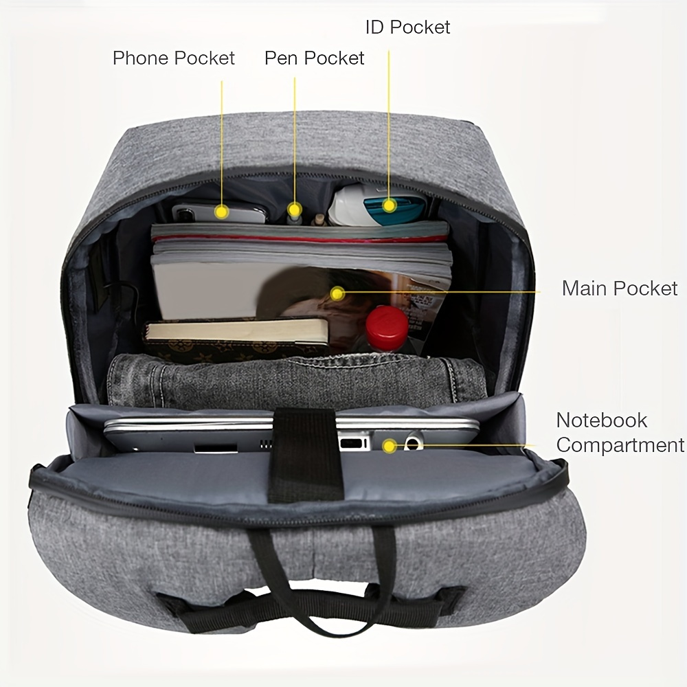 盗難防止男性ビジネスラップトップバックパック 15.6 イン - Laptop Backpack 15.6 のレビューと価格