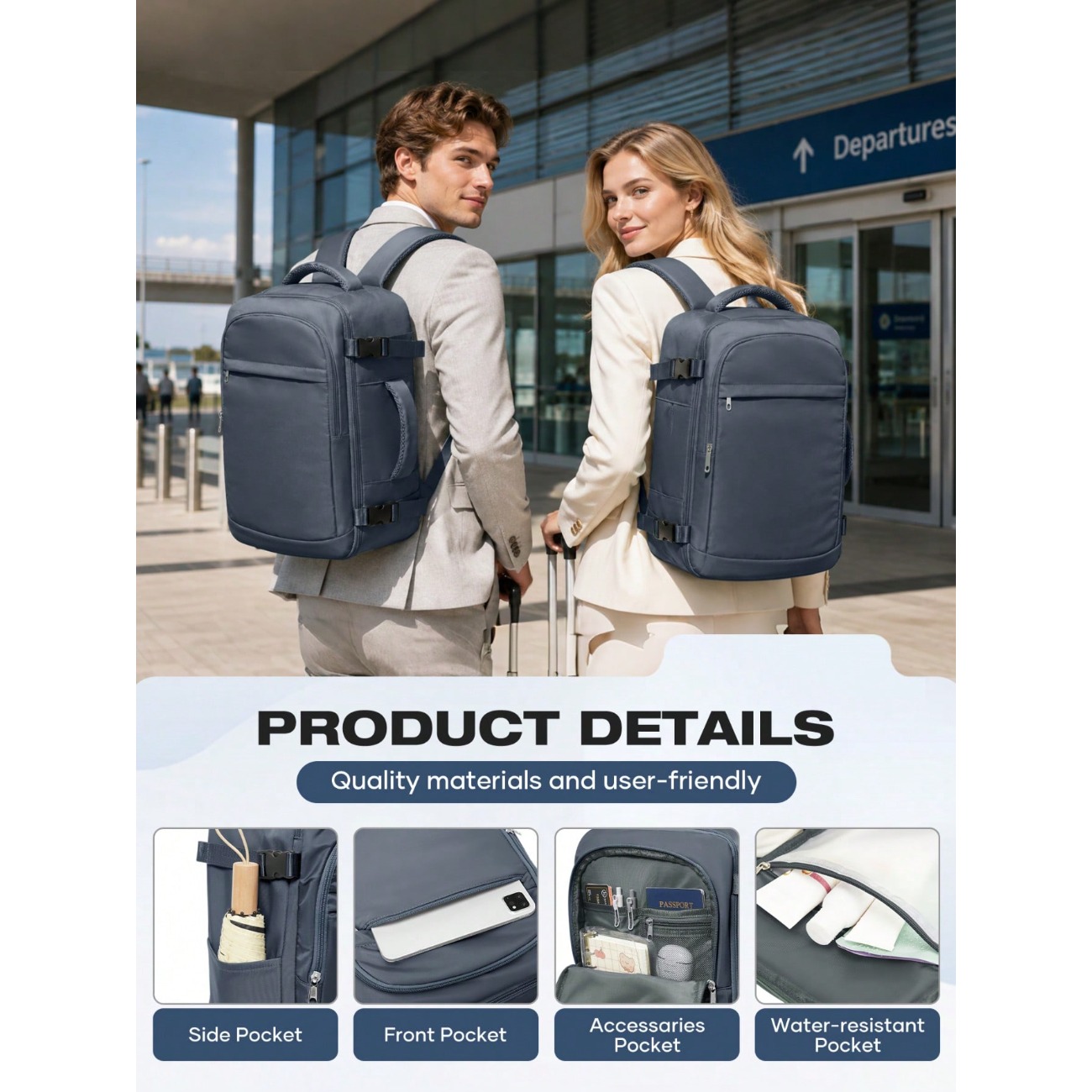 軽量大容量トラベルバックパック、防水ナイロン生地、短期旅行用 - Laptop Backpack 15.6 のレビューと価格