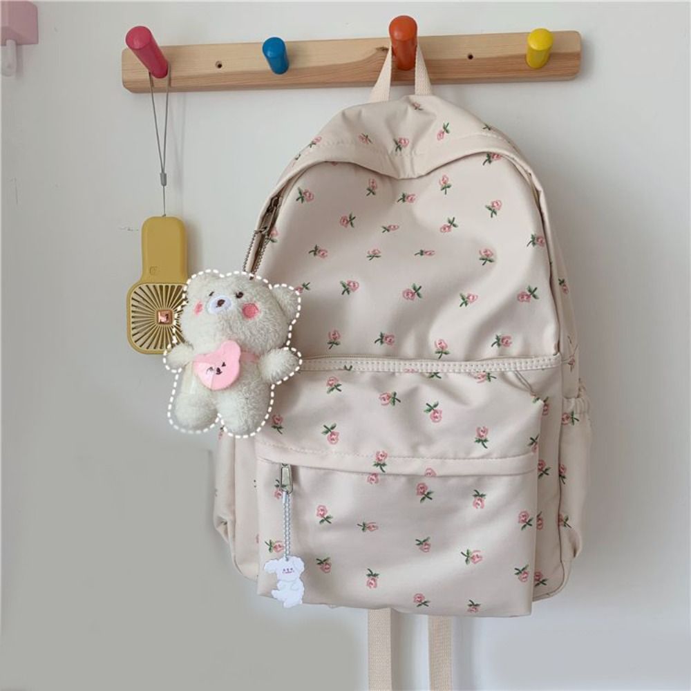 高品質ガールズトラベルバッグプリントバックパック大容量学生用 - Canvas Backpack Casual のレビューと価格