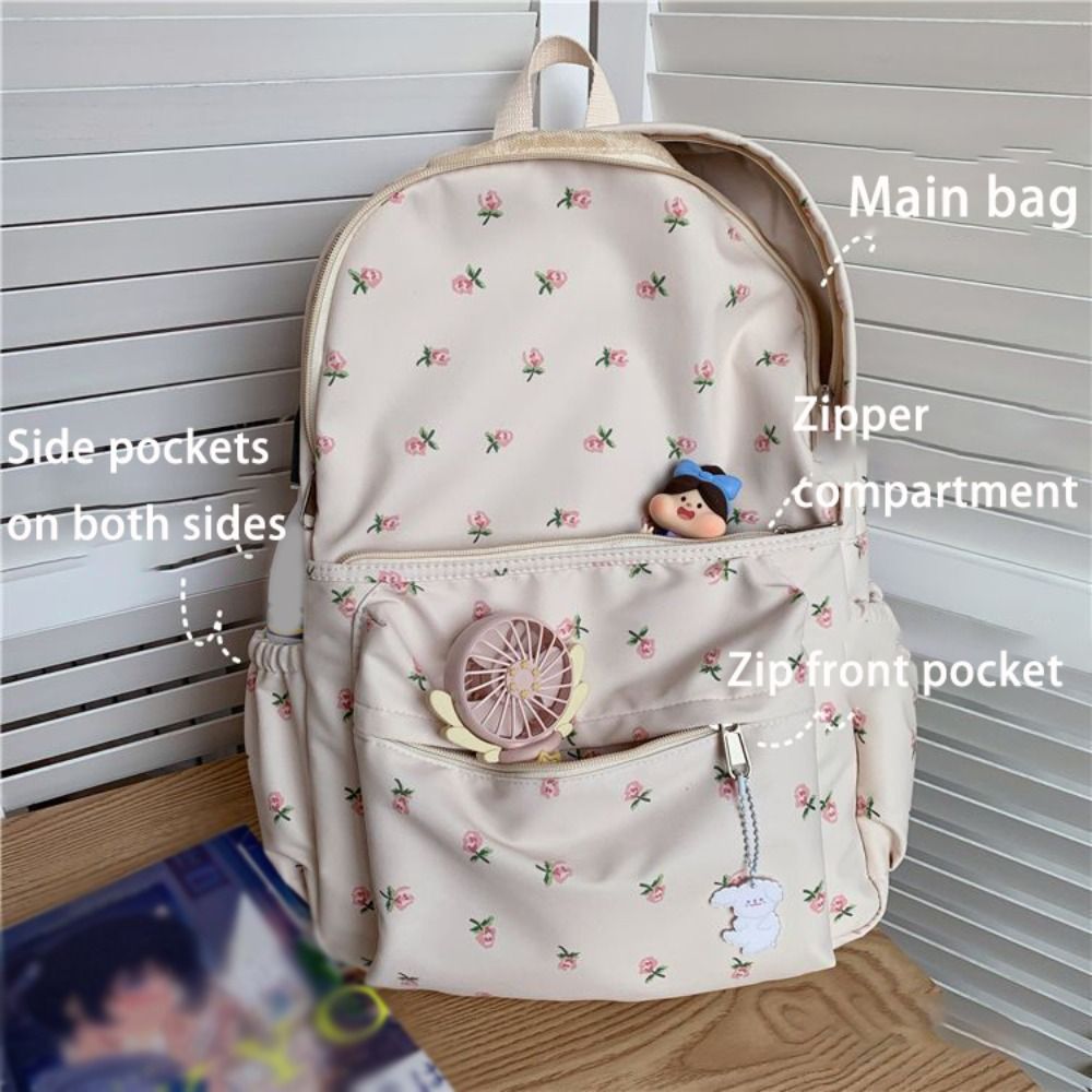 高品質ガールズトラベルバッグプリントバックパック大容量学生用 - Canvas Backpack Casual のレビューと価格
